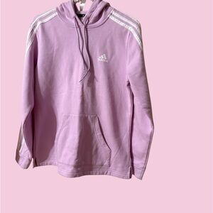 adidas Lavender Hoodie with White Stripes